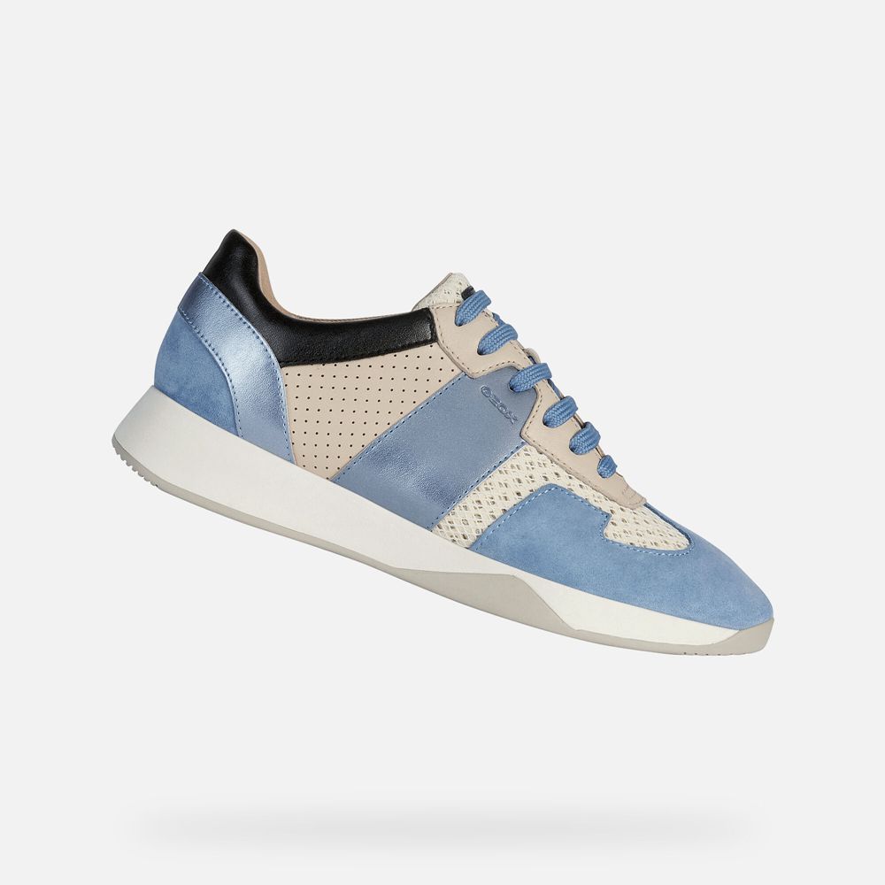 Basket Geox Suzzie - Blanche/Bleu - Femme 179408-FHB